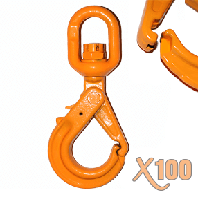 X100® Grade 100 Swivel Self Locking Hook with Bronze Bushing – Advantage  Sales & Supply, LLC