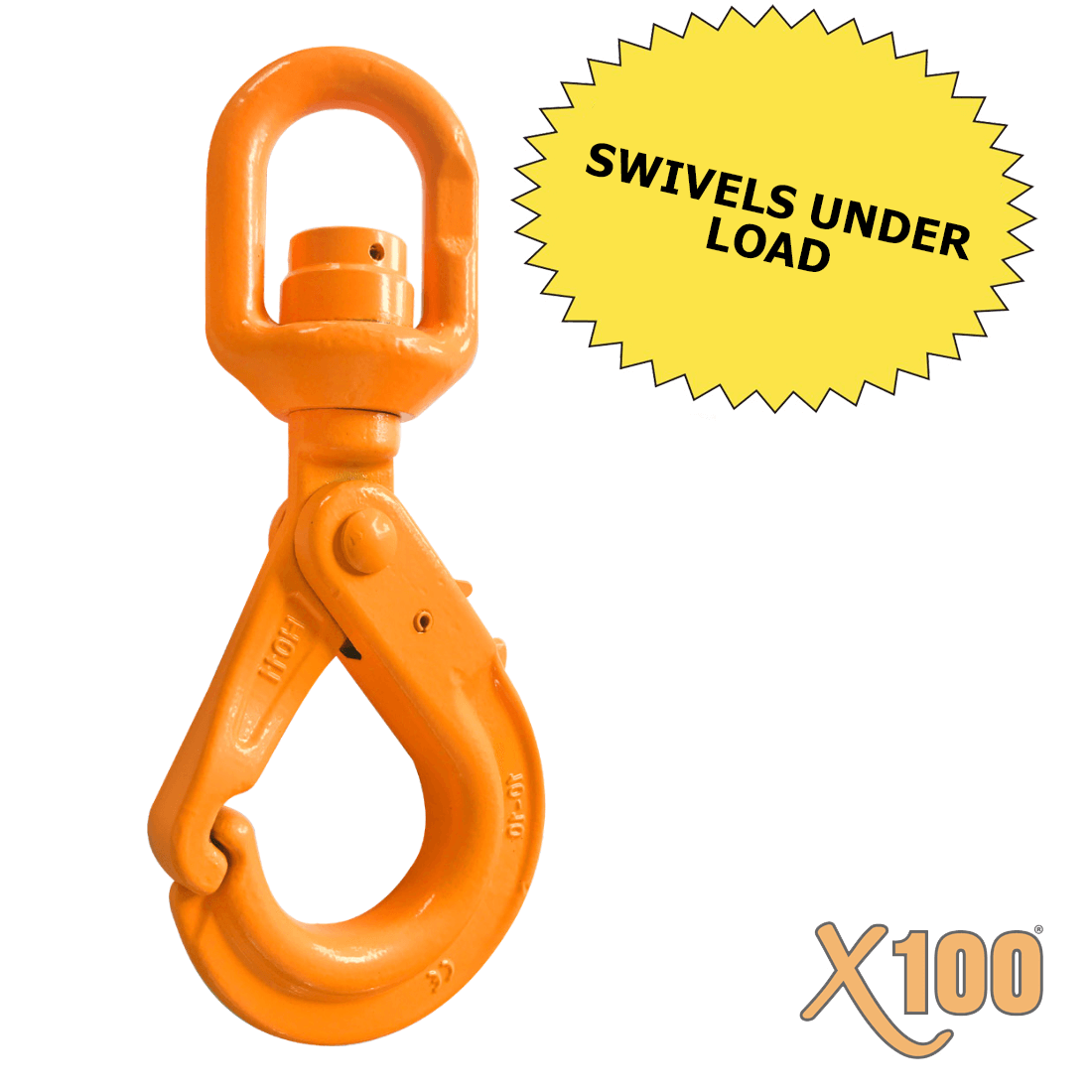 X100® Grade 100 Swivel Self Locking Hook with Ball Bearing – Advantage  Sales & Supply, INC.