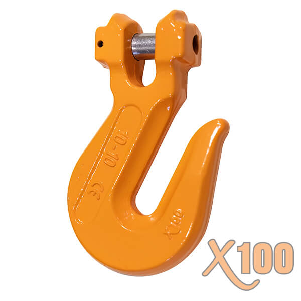 5T - Grade 100 Alloy Eye Hoist Hook w/ Latch by YOKE - Lifting Products