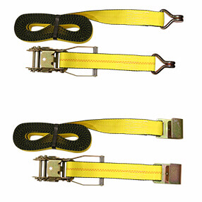 2″ Yellow Polyester Ratchet Tie-Downs