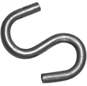 S-Hooks, Steel - Bright Zinc