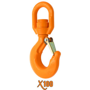 X100® Grade 100 Swivel Eye Hoist Hook with Bronze Bushing