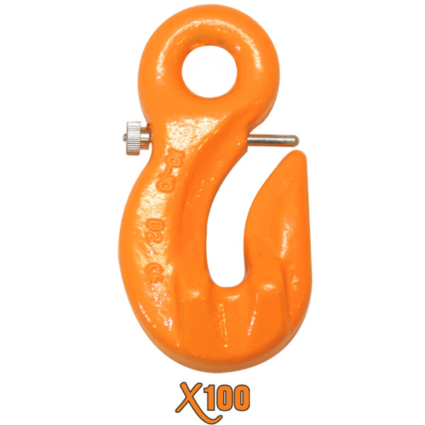 X100® Grade 100 Alloy Eye Grab Hooks with Safety Retaining Latch