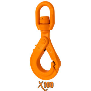 X100® Grade 100 Swivel Self Locking Hook with Bronze Bushing