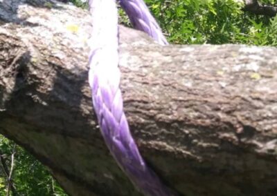 purple UHMWPE High Strength 12-Strand synthetic rope cordage